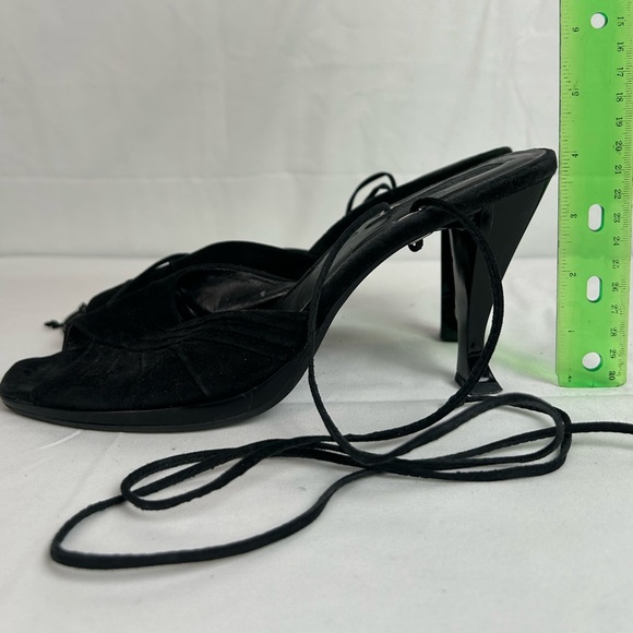 Vintage Enzo Angiolini Sandals Ankle straps Suede Upper Size 9 1/2 M Heel 4 in - Picture 3 of 9